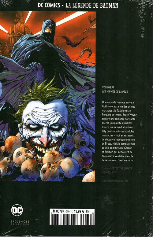 Verso de l'album DC Comics - La Légende de Batman Volume 79 Les visages de la peur