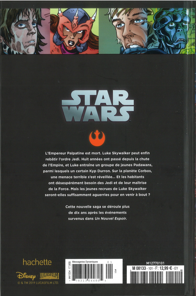Verso de l'album Star Wars - Légendes - La Collection Tome 101 Nouvelle République - I. Jedi Academy