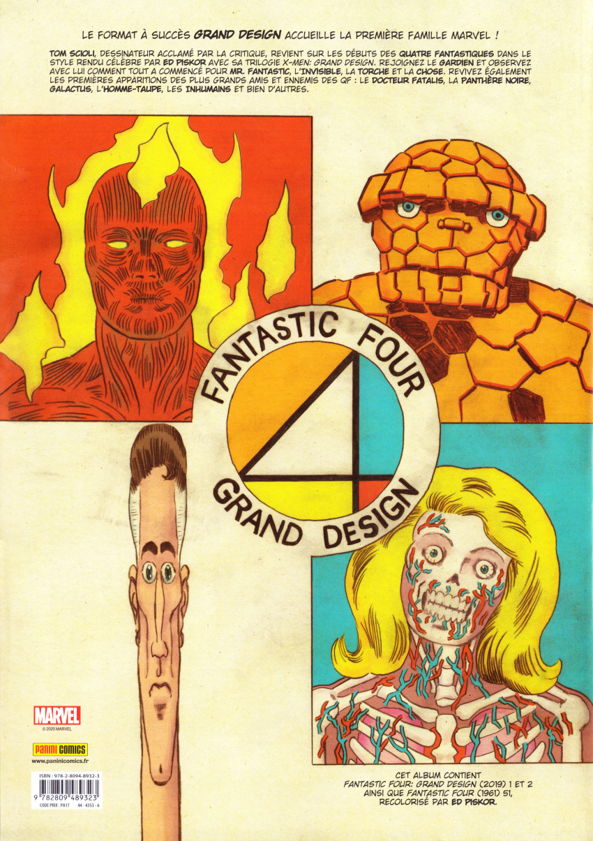 Verso de l'album Fantastic Four : Grand Design