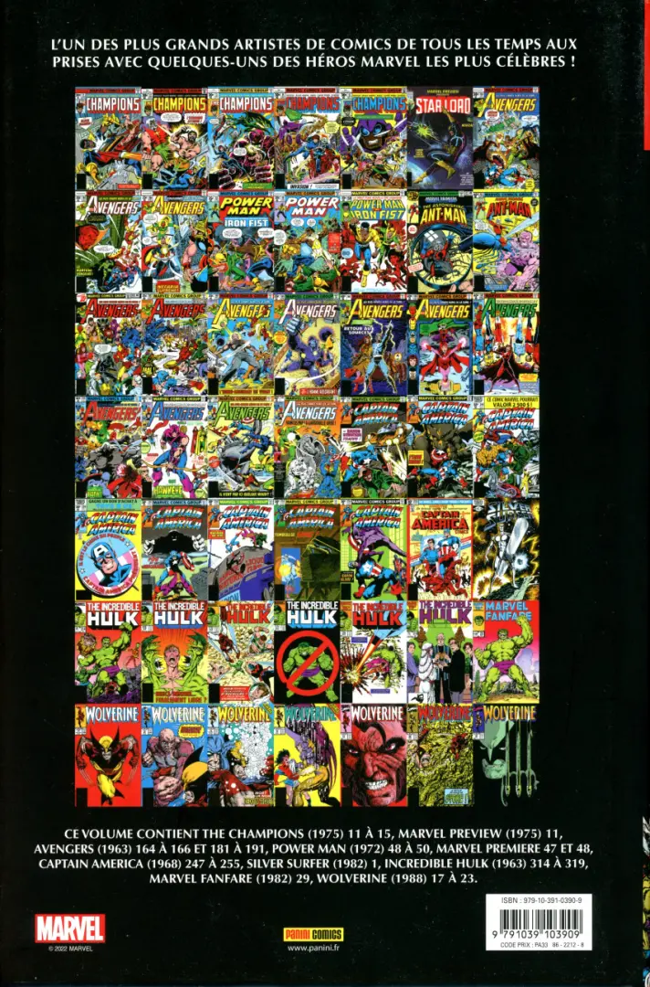 Verso de l'album Marvel Universe par John Byrne