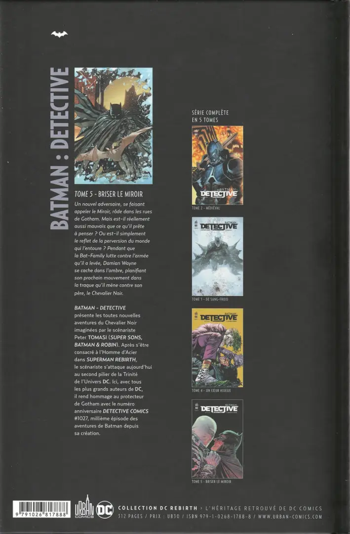 Verso de l'album Batman : Detective 5 Briser le miroir