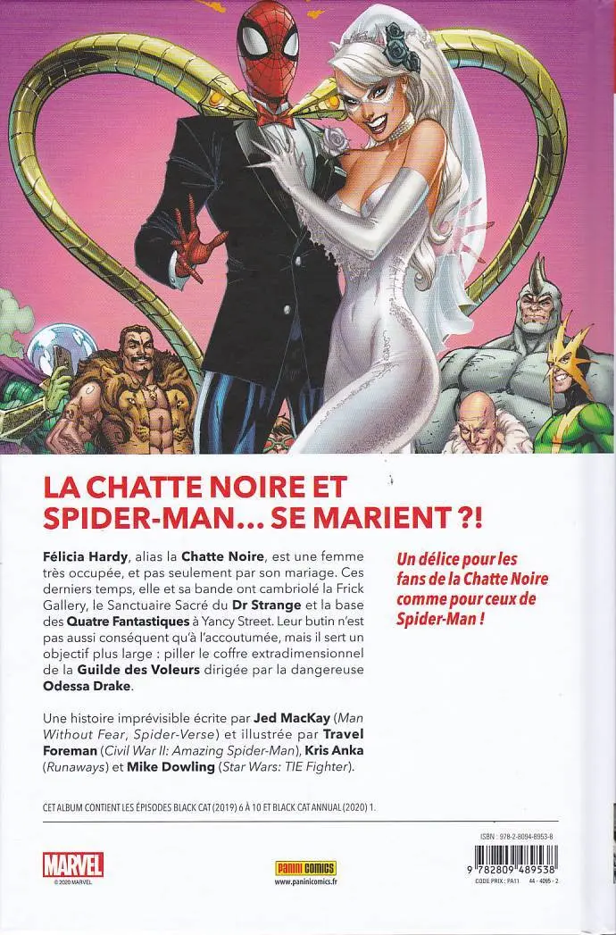 Verso de l'album Black Cat Tome 2 Marions-nous !