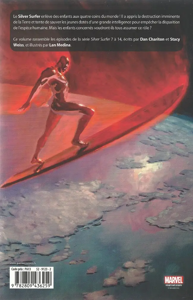 Verso de l'album Silver Surfer 2 Révélations