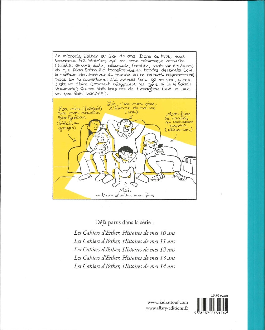 Verso de l'album Les Cahiers d'Esther Tome 2 Histoires de mes 11 ans