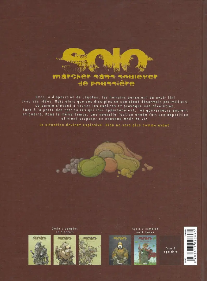 Verso de l'album Solo Tome 5 Marcher sans soulever de poussière