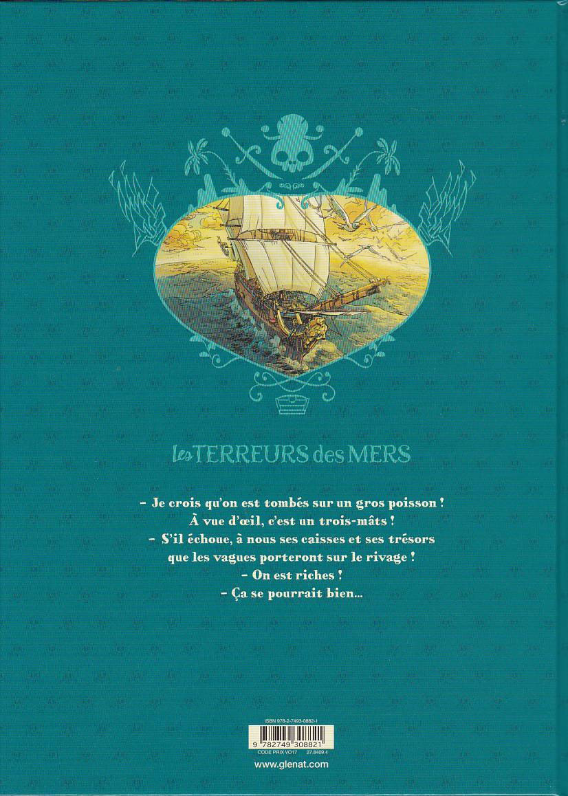 Verso de l'album Les terreurs des Mers 1 L'Hermione à la Rescousse !
