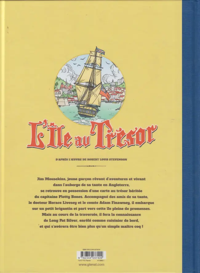 Verso de l'album L'île au Trésor