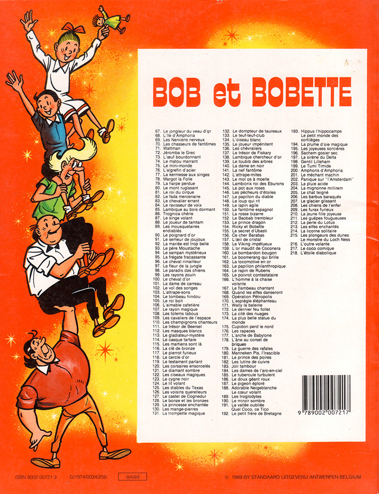 Verso de l'album Bob et Bobette Tome 151 La rosse bizarre