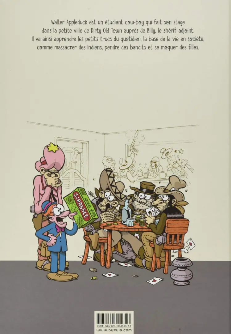 Verso de l'album Walter Appleduck Tome 1 Cow-boy stagiaire