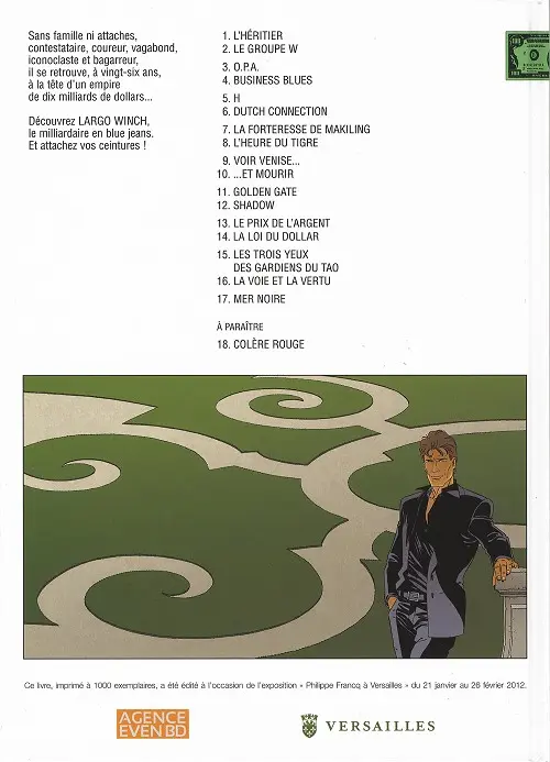 Verso de l'album Largo Winch Tome 17 Mer noire