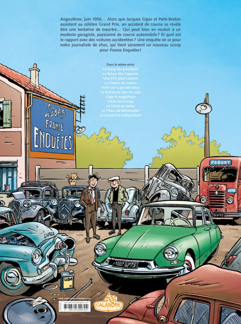Verso de l'album Une aventure de Jacques Gipar Tome 11 Le Grand prix d'Angoulême