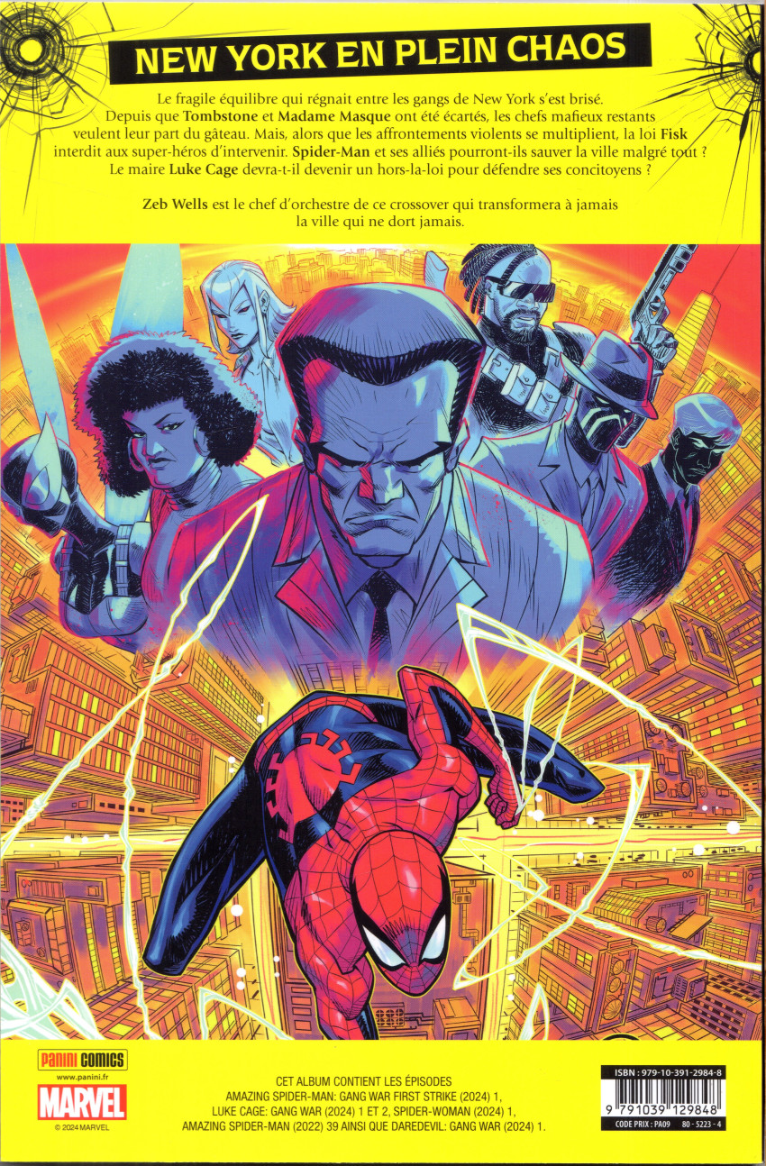 Verso de l'album Spider-man : Gang War Volume 1/3