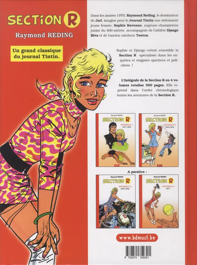 Verso de l'album Section R Intégrale 1 1971 - 1972