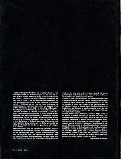 Verso de l'album La Course du rat