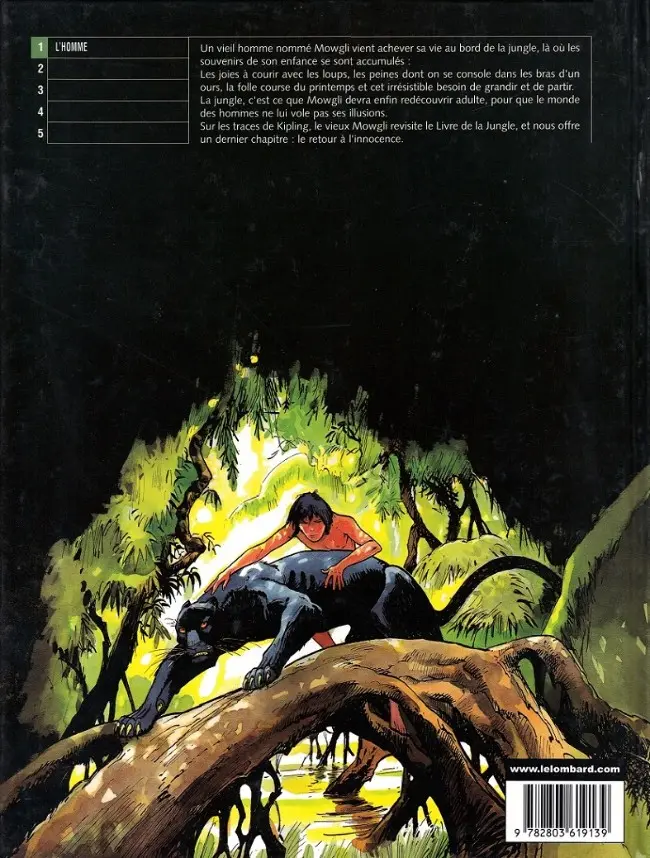 Verso de l'album Le Dernier livre de la jungle Tome 1 L'Homme