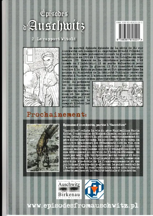 Verso de l'album Épisodes d'Auschwitz Tome 2 Le rapport Witold