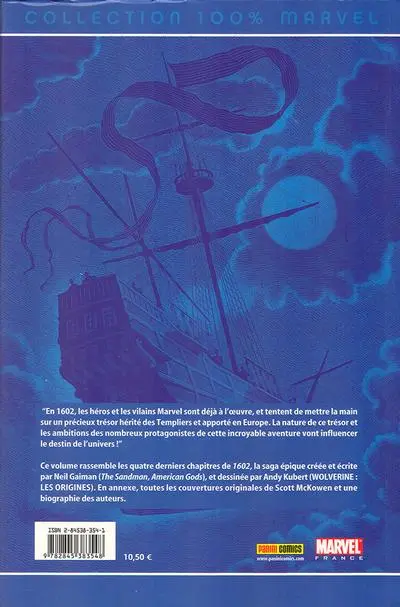 Verso de l'album 1602 Tome 2 Le secret des templiers