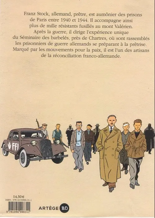 Verso de l'album Franz Stock Passeur d'âmes