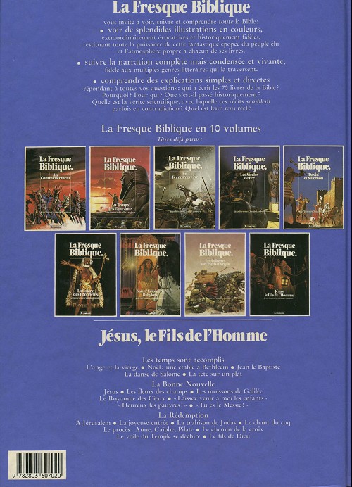 Verso de l'album La fresque biblique Tome 9 Jésus, le fils de l'homme