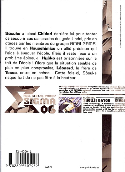 Verso de l'album Full Metal Panic ! Sigma 06