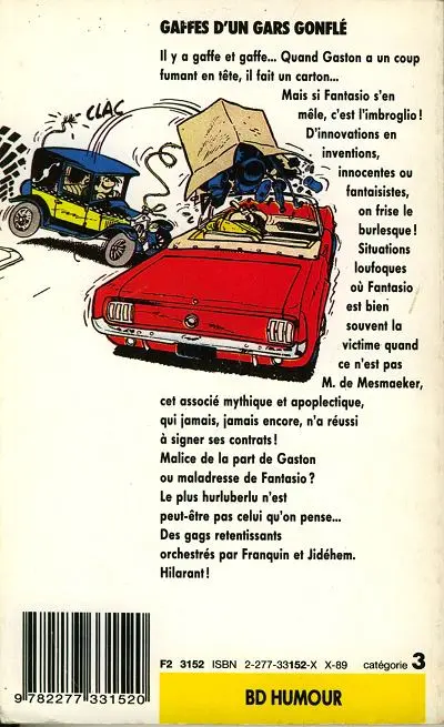 Verso de l'album Gaston Tome 6 Gaffes d'un gars gonflé