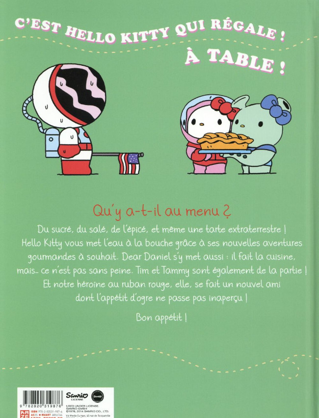 Verso de l'album Hello Kitty Tome 2 À vos papilles !