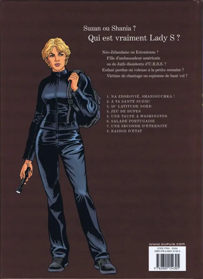 Verso de l'album Lady S. Tome 8 Raison d'état