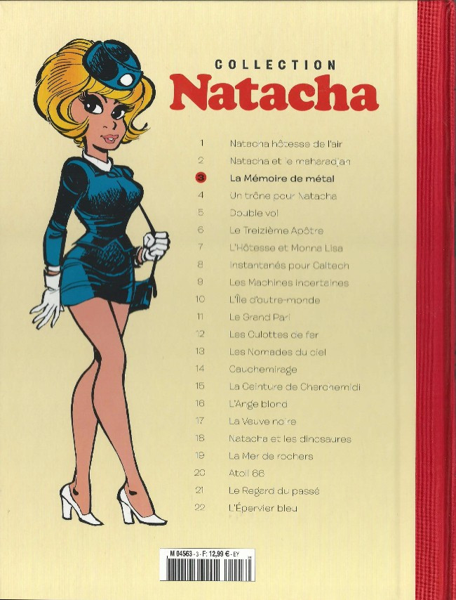 Verso de l'album Natacha - La Collection Tome 3 La mémoire de métal