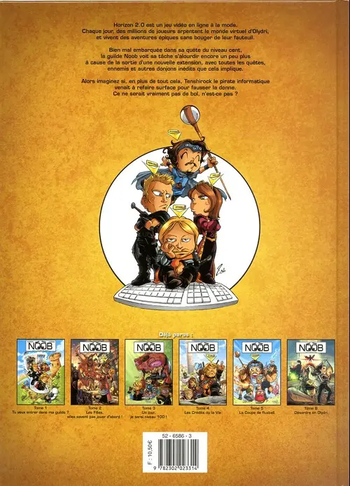 Verso de l'album NOOB Tome 6 Désordre en Olydri