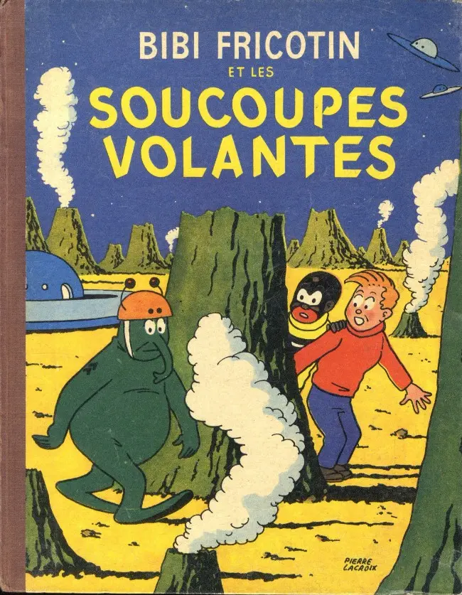 Couverture de l'album Bibi Fricotin Tome 1 Bibi Fricotin et les soucoupes volantes