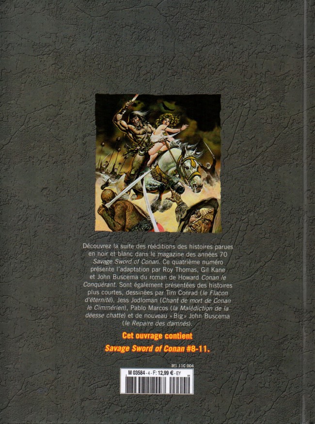 Verso de l'album The Savage Sword of Conan - La Collection Tome 4 Le conquérant