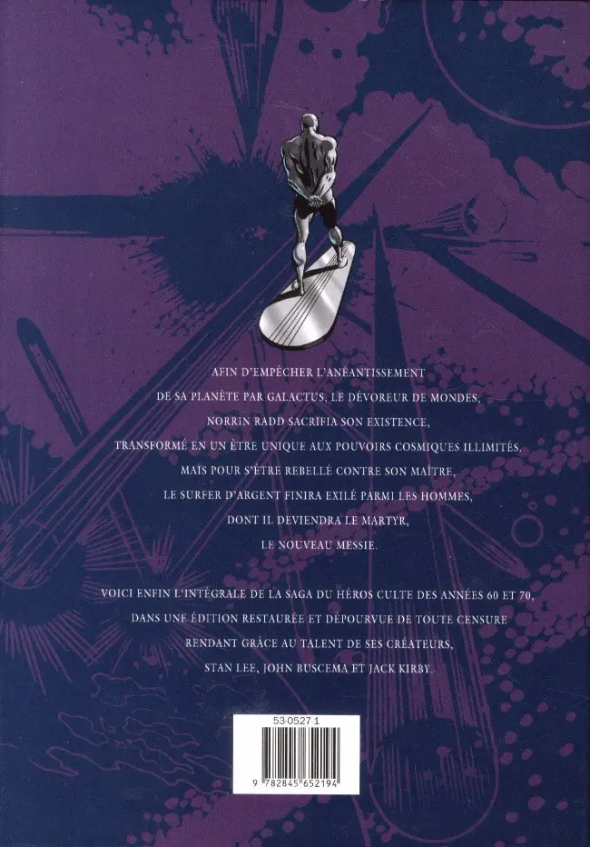 Verso de l'album Le Surfer d'Argent Volume 3