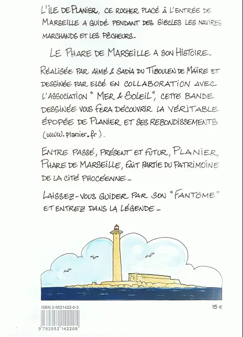Verso de l'album Le trésor de Planier Phare de Marseille