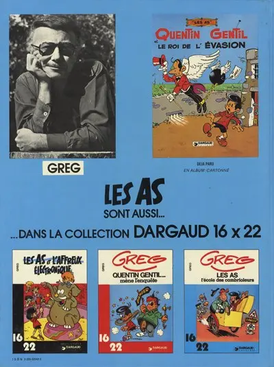 Verso de l'album Les As Tome 2 Quentin Gentil et Le trou qui rit