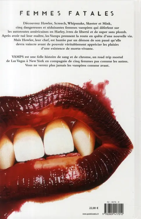 Verso de l'album Vamps Tome 1