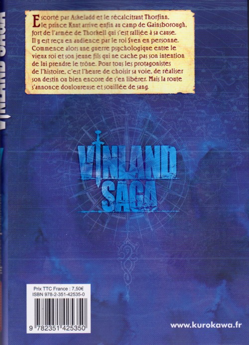 Verso de l'album Vinland Saga Volume 7