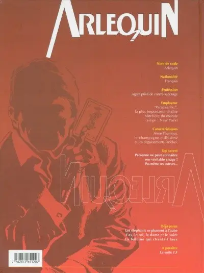 Verso de l'album Arlequin Tome 2 L'as, le roi, la dame et le valet