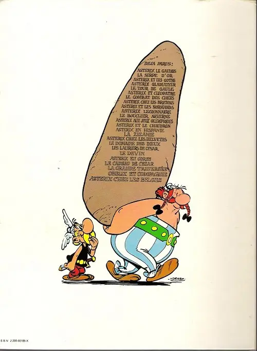 Verso de l'album Astérix Tome 8 Astérix chez les Bretons