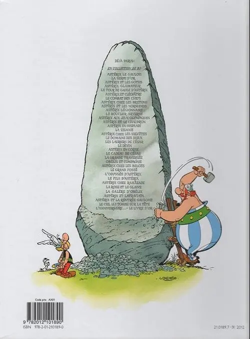 Verso de l'album Astérix Tome 8 Astérix chez les Bretons