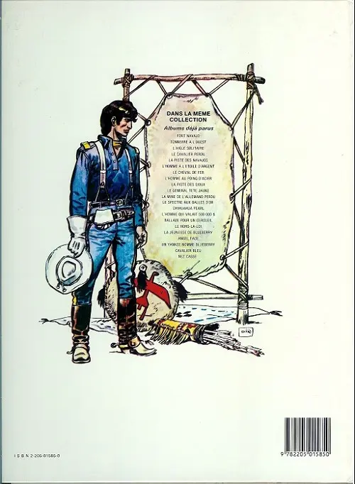 Verso de l'album La Jeunesse de Blueberry Tome 3 Cavalier bleu