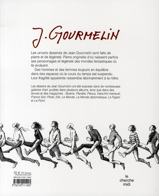 Verso de l'album Les univers de J. Gourmelin Dessins