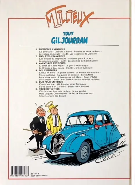 Verso de l'album Gil Jourdan Tout Gil Jourdan Tome 4 Dix aventures