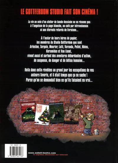 Verso de l'album Les aventures du Gottferdom studio Tome 1 Le Fainéant des Anneaux