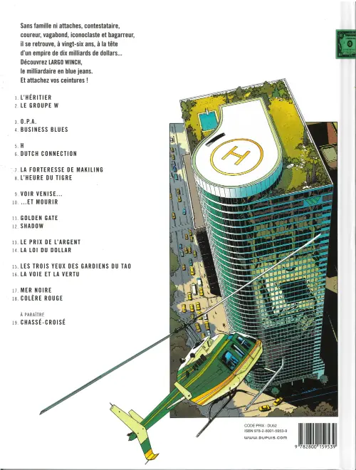 Verso de l'album Largo Winch Tome 9 Voir Venise...