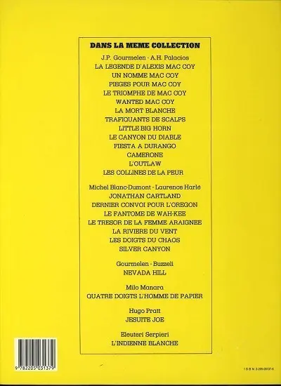 Verso de l'album Mac Coy Tome 2 Un nommé Mac Coy