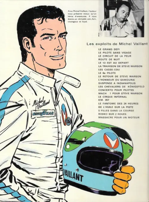 Verso de l'album Michel Vaillant Tome 10 L'honneur du Samouraï