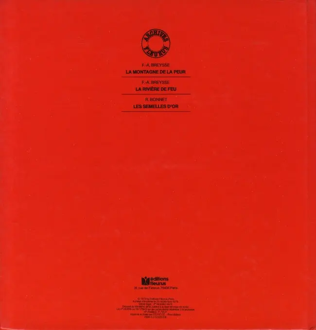 Verso de l'album Oscar Hamel et Isidore Tome 5 La rivière de feu