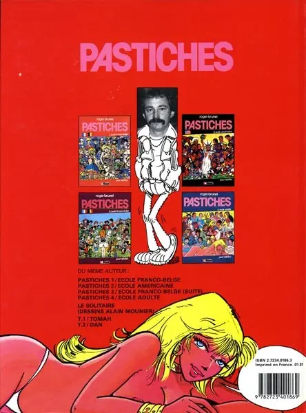 Verso de l'album Pastiches Tome 1 Ecole franco-belge