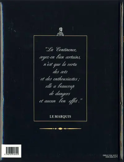Verso de l'album Les Plaisirs de Saturnin