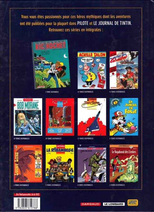 Verso de l'album Ric Hochet Intégrale Tome 1
